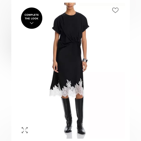 3.1 Phillip Lim Dresses & Skirts - 3.1 Phillip Lim Black Midi Dress with White Lace Detail